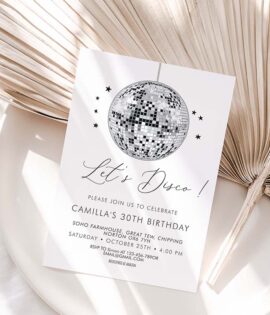 Let's Disco Birthday Invitation