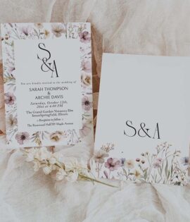 Wildflower Wedding Invitation