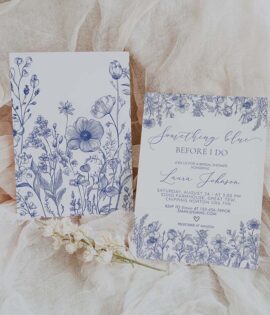 Something Blue Before I do bridal shower invitation