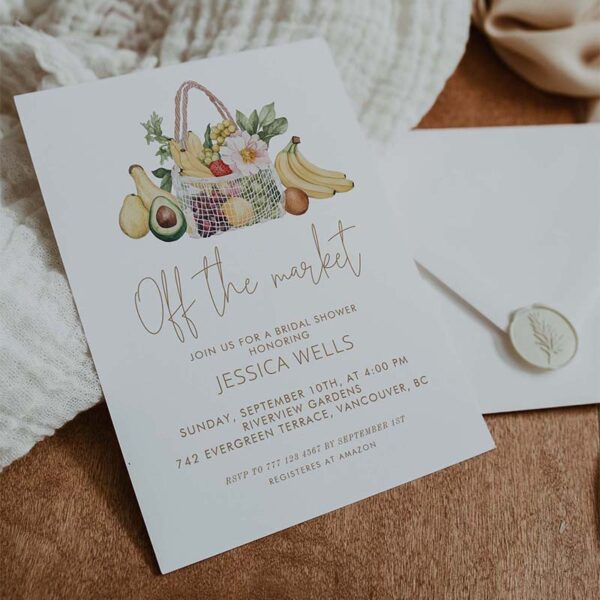 Off The Market Bridal Shower Invitation