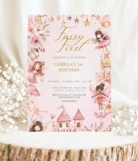 Fairy First Birthday Invitation