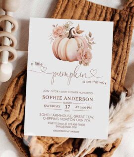 Little Pumpkin Is On The Way Invitation